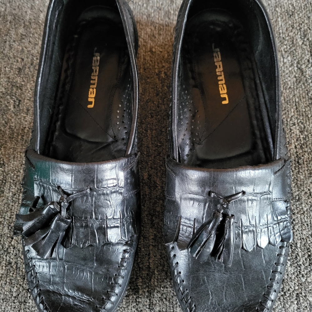 Black Leather Loafers for Men